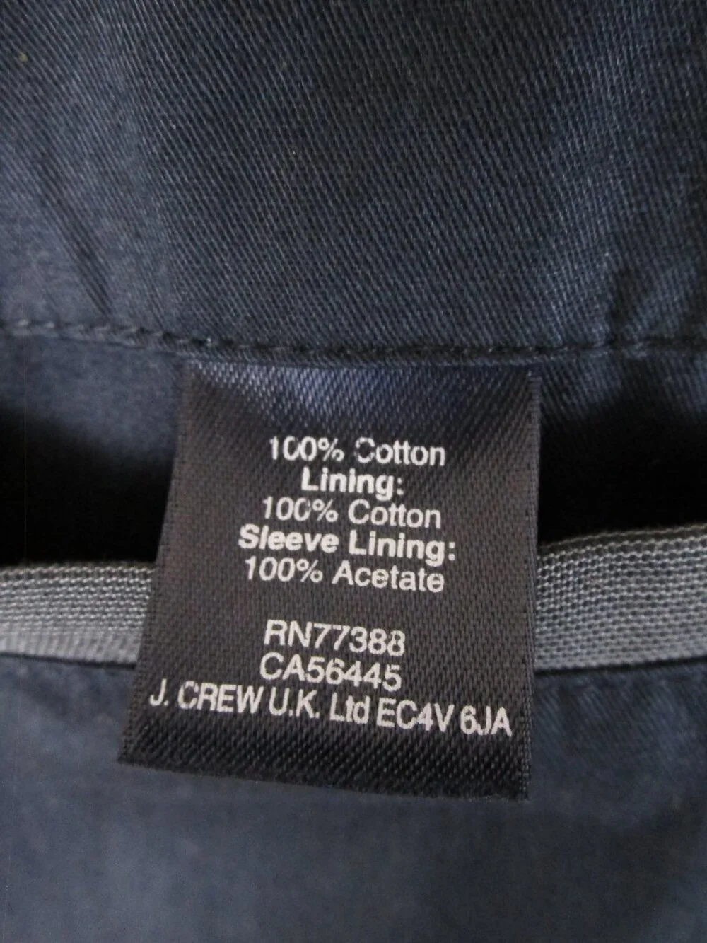J. Crew Mens Solid Dark Gray Cotton Sport Coat Jacket Size M 40R Two Button